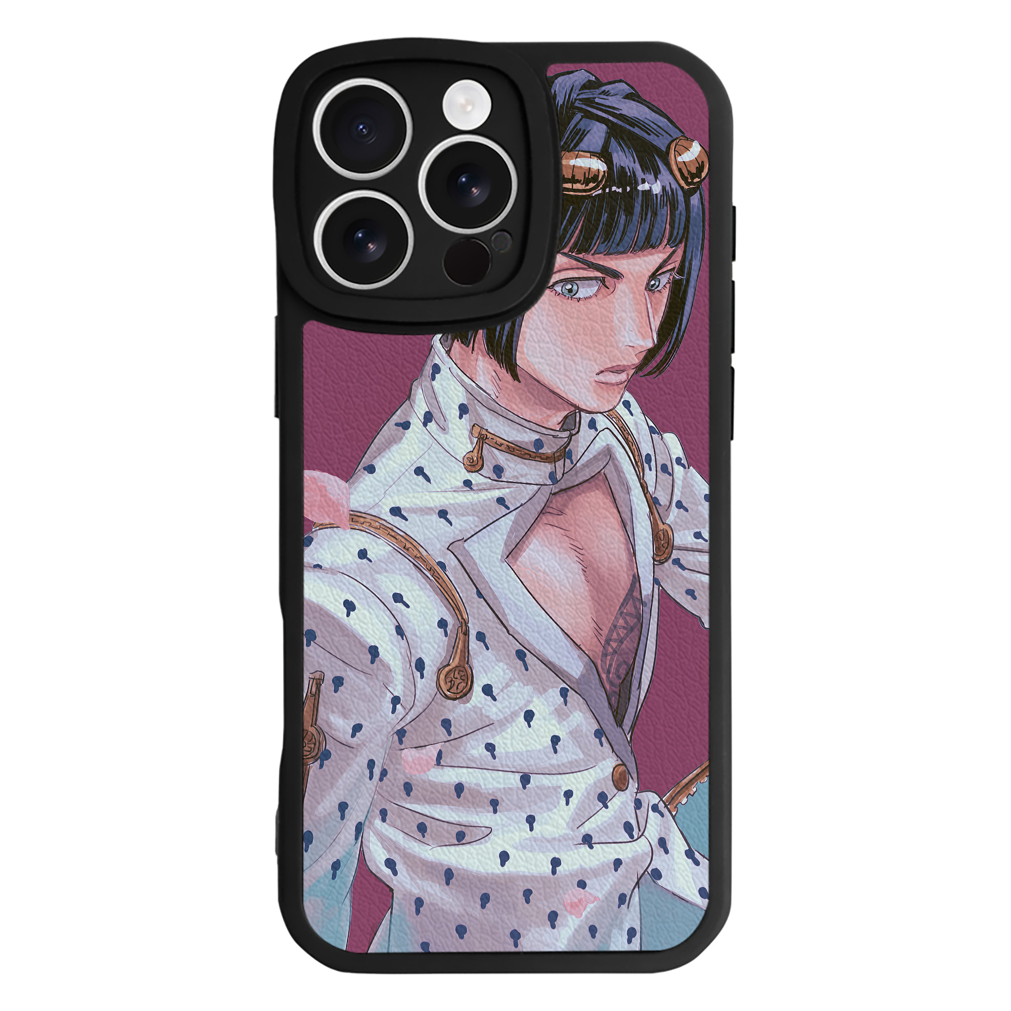 （画像用） ジョジョの奇妙な冒険 JoJo's Bizarre Adventure 【iPhone 16シリーズ対応】シリコンスマホケース（レザー調） 材質：シリコン